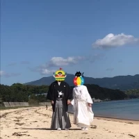 遠くは糸島の漁港もみえます。写真撮影にて。