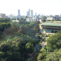 高層階からの庭園