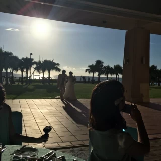 夕日をバックに登場！すごくよかった！