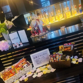 挙式披露宴までの空き時間にとお菓子コーナー作りました