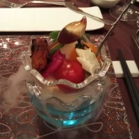 入場前にゲストに披露宴会場でふるまいました。