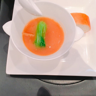 中華スープ。
これもちょっと濃かったかなー