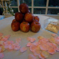 寿りんごとお花を上手にコーディネートしてくれました
