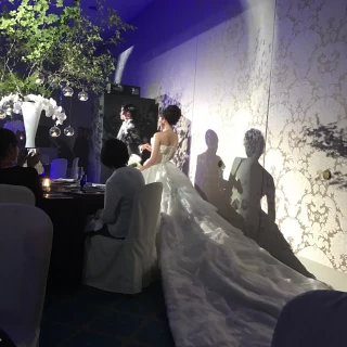 新郎新婦入場で本番みたいに感動しました。