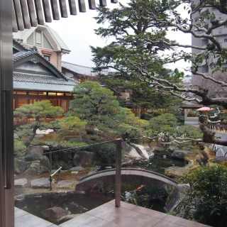 披露宴会場から見える、庭園