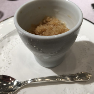 お口直しのほうじ茶のグラニテ