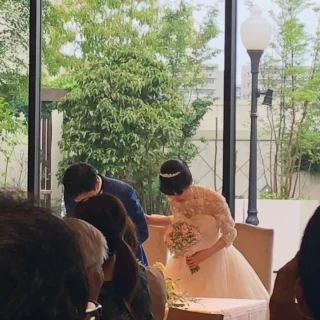 会場からガーデンが見えます。