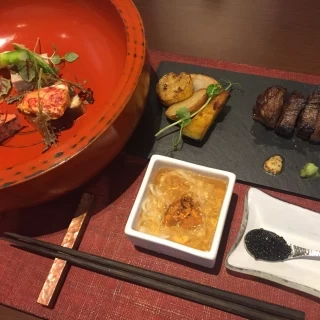 真ん中の素麺パスタが特に美味しかったです！