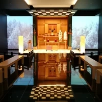 神前式会場 雪景色