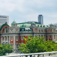 大阪市中央公会堂外観。赤煉瓦造りの素敵な建物です。