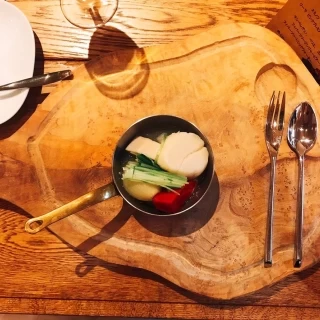 オーダーした京野菜の料理