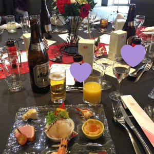 テーブルセットと、1品目のお料理|500610さんの浅草神社の写真(619799)
