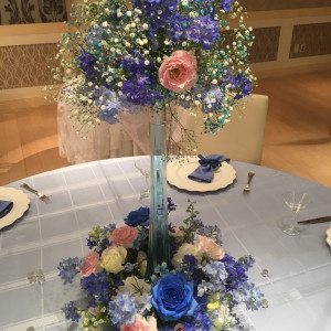 装花とテーブルコーディネート案|501265さんのホテルサンライフガーデンの写真(788495)