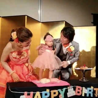 娘の1歳の誕生日で、ケーキや餅踏みをしました♪持込無料です。
