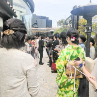 雨が降っていなければ外にも出れます。リボンワンズしました。