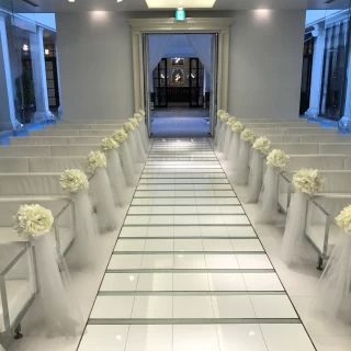 新郎新婦の立ち位置からの眺めです。