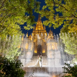 限られた時間でしか撮れない、チャペルを背景に撮るきれいな写真