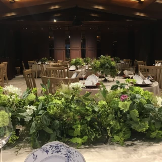 大きい方の会場JUGA
新婦席からの風景