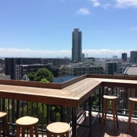 3Fのルーフトップからみた景色です。