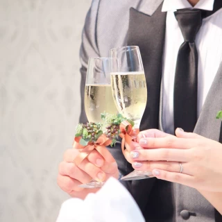 乾杯の時の写真です
お花が可愛かったです