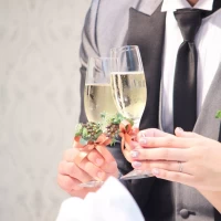 乾杯の時の写真です
お花が可愛かったです