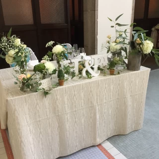 花屋さんが私の希望する装飾を施して下さいました。
