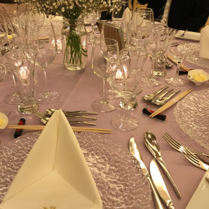 薄い紫とかすみ草がとても可愛い雰囲気でした。、|504976さんのCARLTON TERRACE（N style wedding）（ウエディング取扱終了）の写真(670662)