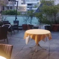 テラス。ここで挙式をします。