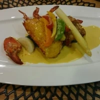 試食での料理。オマールエビ