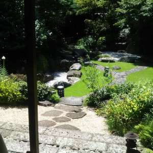 会場から見える庭もきれいでした。|506127さんのリストランテ大澤の写真(645570)