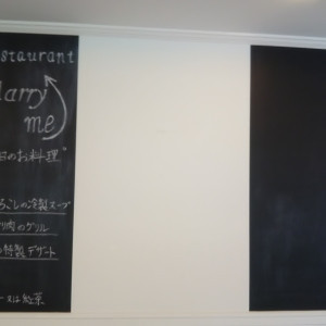 当日は右の黒板を好きに飾れます。|506127さんのレストラン MarryMe（ウエディング取扱終了）の写真(649099)