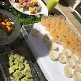 ガーデンでのデザートビュッフェ