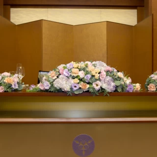 メインテーブルの装花
