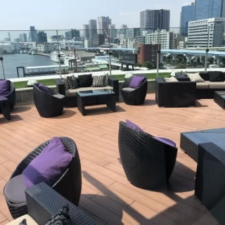 披露宴会場のテラス