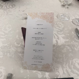 試食会メニュー