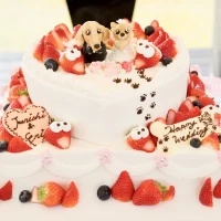愛犬をモチーフにウエディングケーキ！