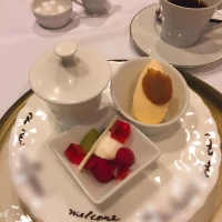 名前入りのデザートを出してくださいました