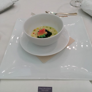 茶碗蒸しのスープ、熱々のスープをここに注いでもらいます