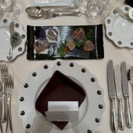 前菜はいくつもの食材が使われている。