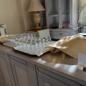 ウェルカムドリンクの用意もあり、清潔感もあります。|508540さんのローズガーデン／ロイヤルグレース大聖堂の写真(2583542)