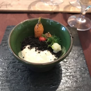 前菜。畑にみたてたもの