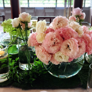 プラン内のテーブルのお花 とても綺麗に飾ってくださいました。