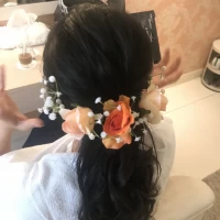 お色直しの時の髪型。色々提案してくれます。