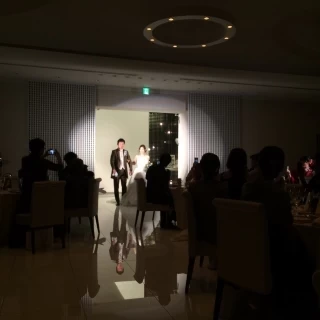 披露宴会場は少し寂しい印象でした。