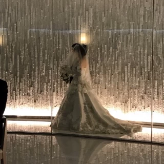 ガラス越しの入場