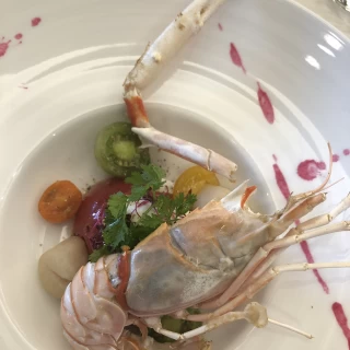 北海道産ホタテとイタリア産スカンピ