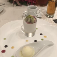 パンナコッタと柚子のジェラート