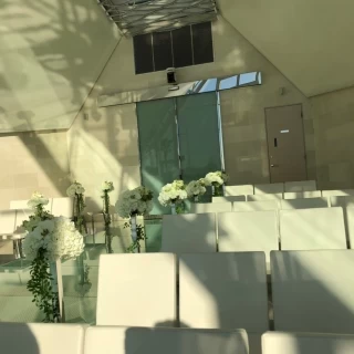 夕方のチャペル風景です。