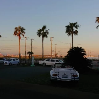 夕方の風景です。夕日が綺麗です。
