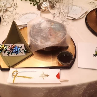席についたとき